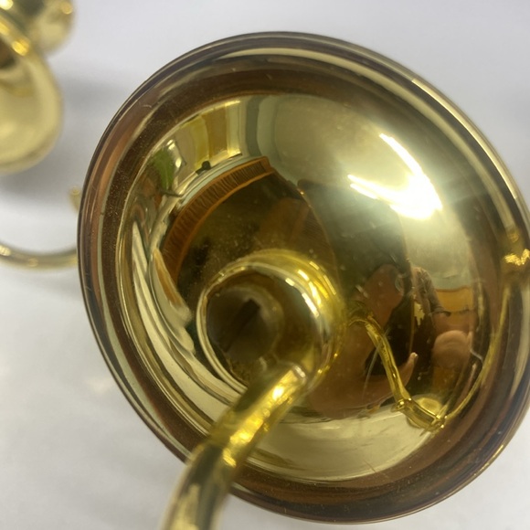 Brass Double Candle Wall Sconce Hanging Sconce Set of Two - Picture 17 of 17
